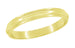 3mm Wide Grooved Dome Mid Century Modern Vintage Style Yellow Gold Wedding Band