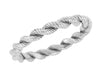 1970's Love Twist Vintage Wedding Ring Design in 10K or 14K White Gold - 2.8mm Wide - R621