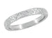 Platinum 1950's Mid Century Modern Antique Style Sculptural Wedding Band