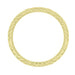 Carved Sides of Vintage Yellow Gold Wedding Band 3mm Wide - 1950s Mid Century Modern