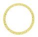 Mardi Gras 1950's Vintage Reissue Yellow Gold Three Sided Sculptural Wedding Band - 3mm Wide