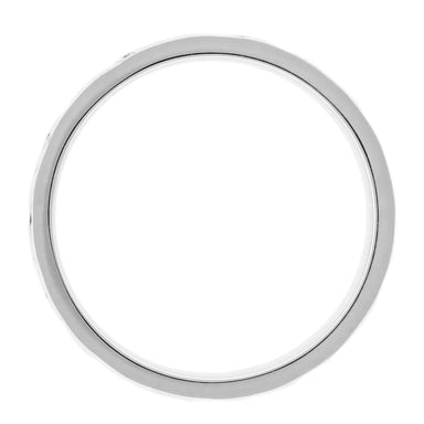 Art Deco Flowers and Leaves Engraved Wedding Ring in White Gold - 18K, 14K or 10K - alternate view