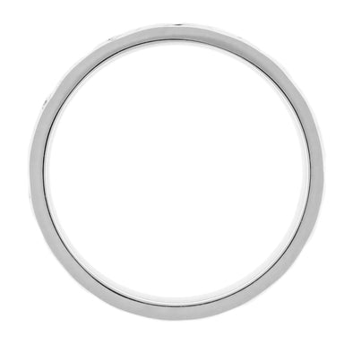 Art Deco Flowers and Leaves Engraved Wedding Ring in Platinum - alternate view