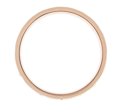 Art Deco Leaves and Flowers Carved Wedding Band in 14 Karat Rose Gold - alternate view