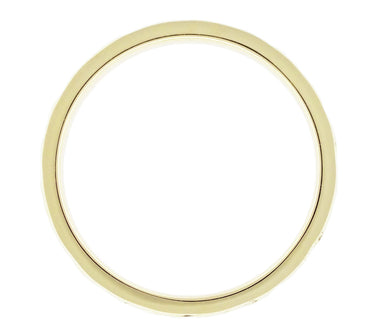 Art Deco Flowers and Leaves Carved Wedding Ring in Yellow Gold - 10K, 14K or 18K - alternate view