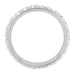 Art Deco 4mm Wide Carved Wheat Platinum Wedding Ring  - Hand Engraved