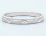 1920's Art Deco Flowers and Bars Platinum Wedding Ring