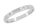 1920's Art Deco Flowers and Bars Platinum Wedding Ring