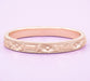 Art Deco 1920's Style 14 Karat Rose Gold Flowers and Bars Wedding Band