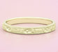 Art Deco Yellow Gold Carved Flowers and Bars Wedding Band