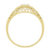 Art Deco Filigree Diamond Engagement Ring in 14 Karat Yellow Gold