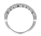 Regal Crown Ring in White Gold with Blue Diamonds and White Diamonds