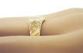 Victorian Heart Shape Scrolls and Flowers Heavy Signet Ring in 14K Yellow Gold For a Man