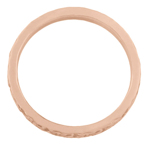 1950's Love Anchor and Cross Wedding Band in 14 Karat Rose Gold - 3mm Wide - Item: R667R - Image: 2