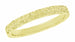 Mid Century Modern Yellow Gold Anchor and Cross Wedding Band - 3mm Wide