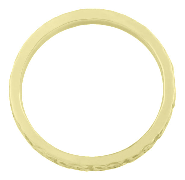 Mid Century Modern Yellow Gold Anchor and Cross Wedding Band - 3mm Wide - Item: R667Y10 - Image: 2