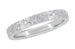 Platinum Hawaiian Hibiscus Flowers Engraved Wedding Band