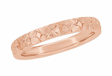 Rose Gold Hibiscus Hawaiian Heirloom Wedding Ring