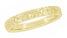 Heirloom Hibiscus Flowers Hawaiian Wedding Band in Yellow Gold - 3mm