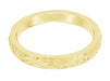 Hawaiian Hibiscus Flowers Vintage Engraved Wedding Ring - 3mm