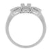 Platinum 1920's Art Deco East to West 1/4 Carat Diamond Engagement Ring Setting