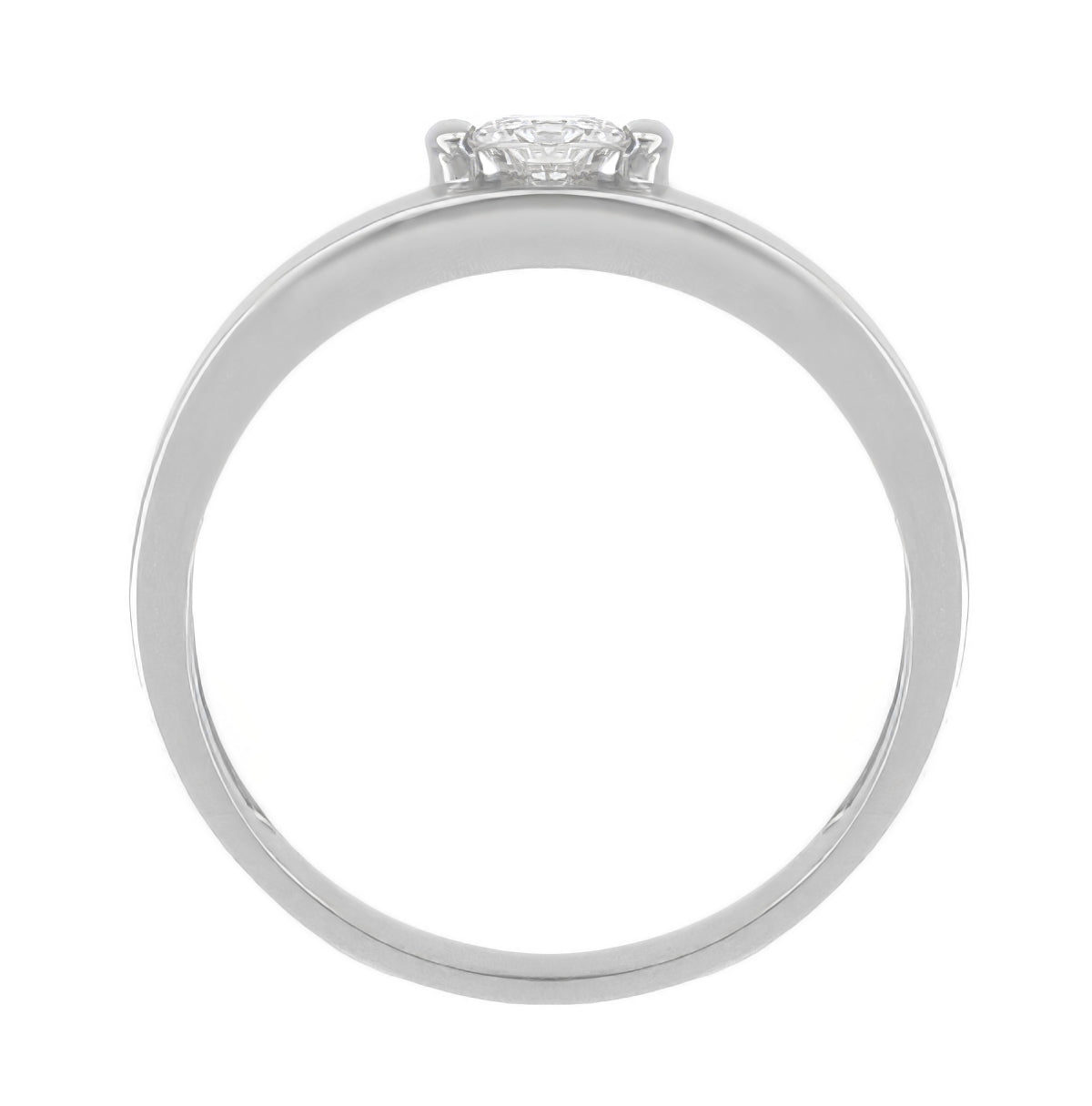 Vera Vintage Style 1960's Mid Century Diamond Ring in 14 Karat White Gold - Item: R685 - Image: 2