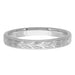 Art Deco Hand Carved Hawaiian Maile Leaves Wedding Band in White Gold - 10K, 14K or 18K