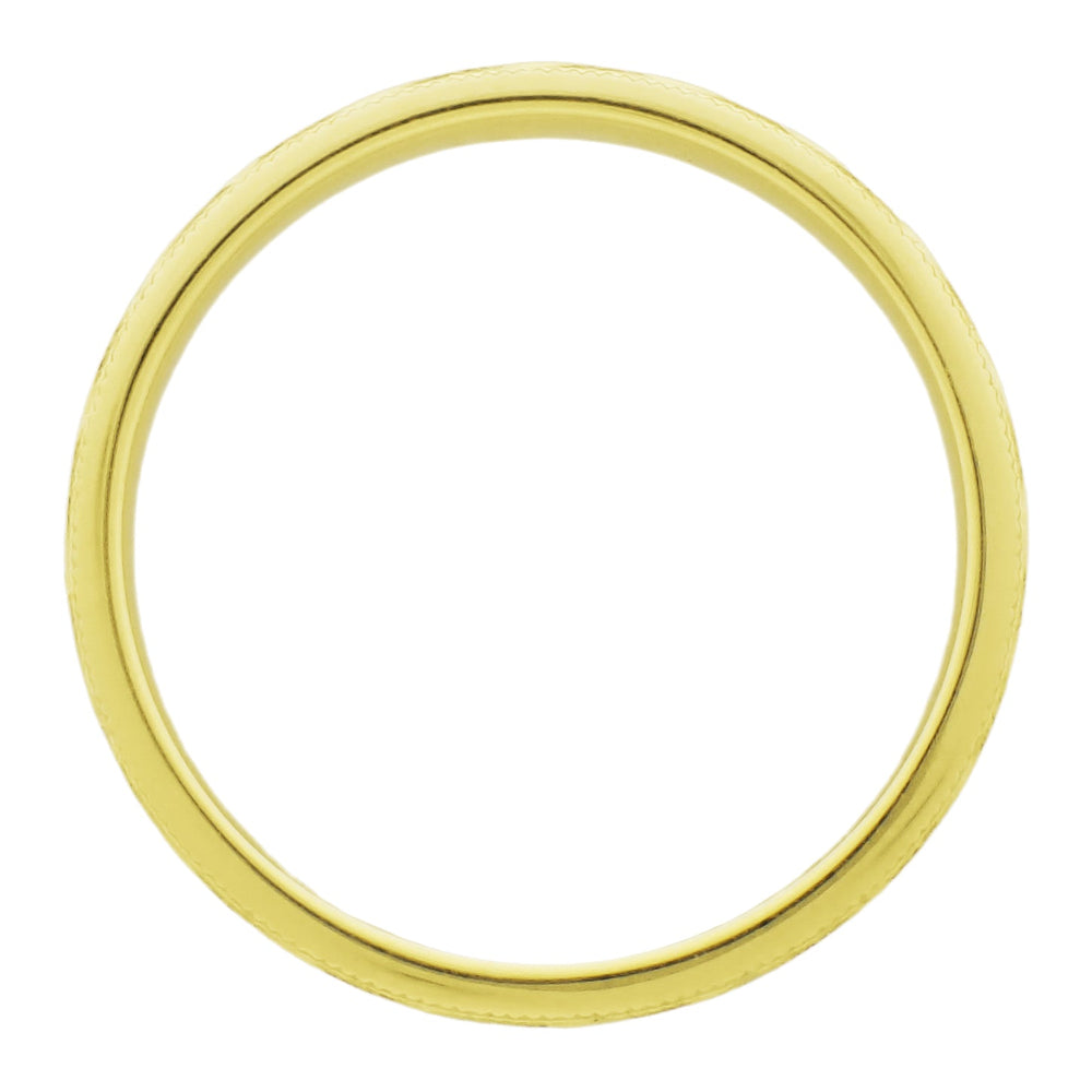Yellow Gold Vintage Inspired Hand Carved Hawaiian Maile Leaves Wedding Band - 10K, 14K or 18K - Item: R719Y10 - Image: 5