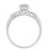 Rosalie Retro Moderne Illusion Vintage Diamond Engagement Ring in 14 Karat White Gold