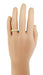 R803Y on Mans Hand - Yellow Gold 1950's Mid Century Modern Carved Chevrons Vintage Wedding Ring 4mm Wide