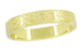 Yellow Gold 1950's Mid Century Modern Carved Interlocking Chevrons Wedding Ring - 4mm