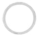 Art Deco Vine of Maile Leaves Sculptural Wedding Band in White Gold - 3mm Wide
