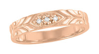 Men's 14K Rose Gold 1950's Jadan Wedding Band with Diamonds