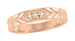 Men's 14K Rose Gold 1950's Jadan Wedding Band with Diamonds