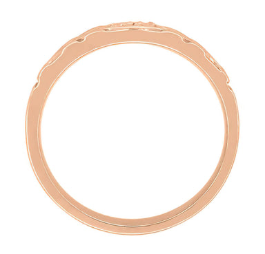 Men's 14K Rose Gold 1950's Jadan Wedding Band with Diamonds - alternate view