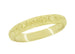 Art Deco Carved Square Flowers Wedding Ring in Yellow Gold - 3.5mm Wide Vintage Reissue Band