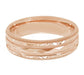 Retro Carved Kaleidoscope and Chevrons 14 Karat Rose Gold 6mm Wedding Band