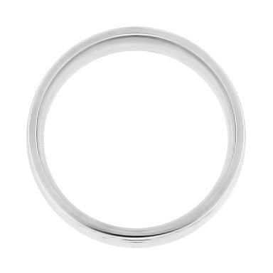 Platinum Circles & Chevrons 1950's Mid Century Modern Sculptural Wedding Band - 6mm Wide - alternate view