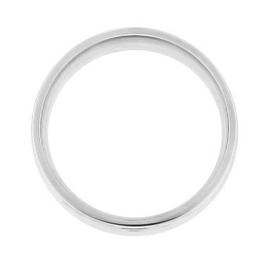Circles and Chevrons 1950's Retro Carved Wedding Band in White Gold - 6mm Wide - alternate view