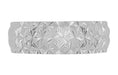 Mid Century Modern Vintage Starbursts Engraved Wedding Band in 10K or 14K White Gold - 6mm Wide