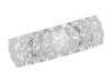 Mid Century Modern Sculptural Vintage Starbursts Engraved Platinum Wedding Band  - 6mm Wide