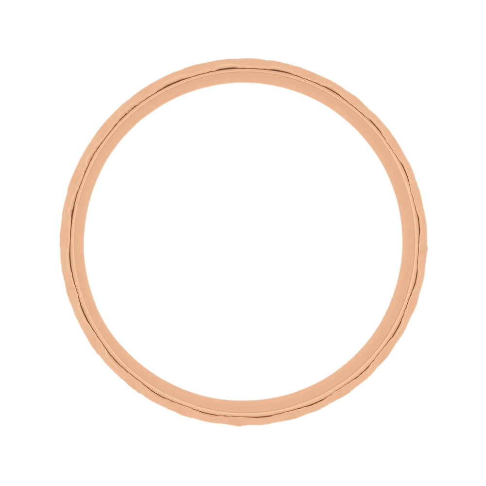 Vintage Starbursts Rose Gold 8mm Wide Sculptural Mid Century Modern Wedding Band - Item: R861R8 - Image: 3