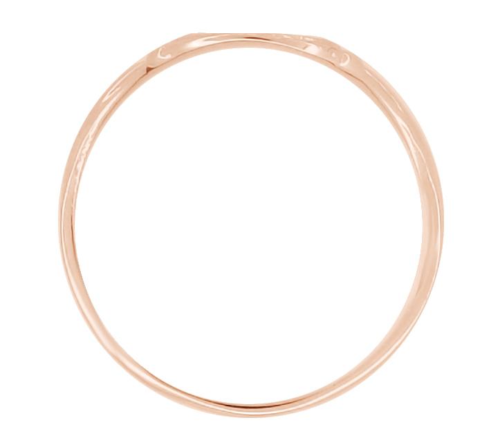 Victorian 14 Karat Rose Gold Small Pinky Signet Ring - Item: R874R - Image: 3