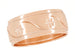 Rose Gold Vintage Style Scrolls & Stars Victorian 7mm Wide Wedding Wedding Band