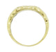 Profile Side View of Mens Antique Art Nouveau Oval Signet Ring in Yellow Gold
