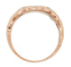 Side of Rose Gold Antique Art Nouveau Mens Filigree Vines Oval Signet Ring