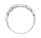 Art Nouveau Filigree Vines 14 Karat White Gold Oval Signet Ring