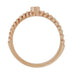 1970's Rose Gold Boho Twist Diamond Solitaire Ring