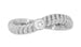 1970's Sculptural Twist Diamond Band in 14 Karat White Gold