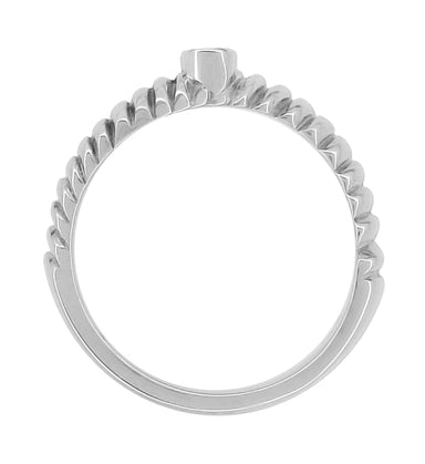 1970's Sculptural Twist Diamond Band in 14 Karat White Gold - alternate view